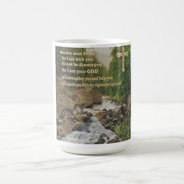 De Café Isaiah 40:10 caneca cristã (Centro)