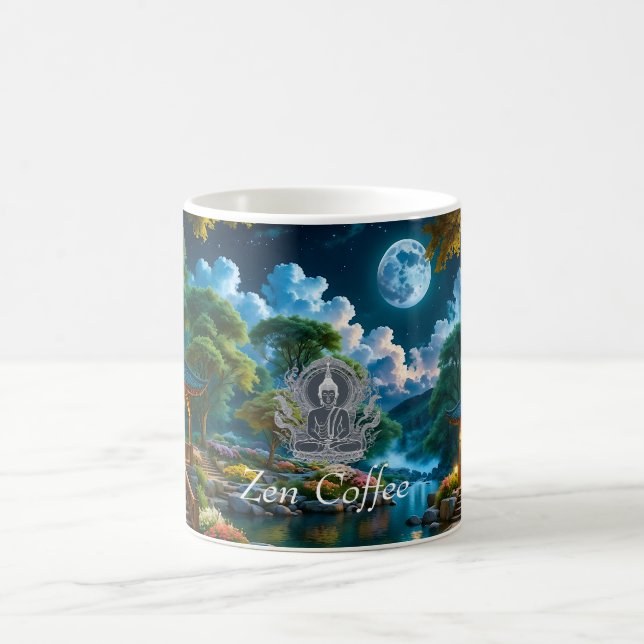 De Café Jardim da Caneca da Noite Quieta (1) (Versão Buda) (Centro)