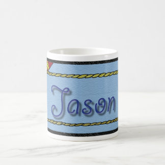 De Café Jason ostenta a caneca
