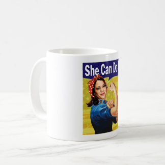 De Café Kamala Harris Ela Consegue! Caneca