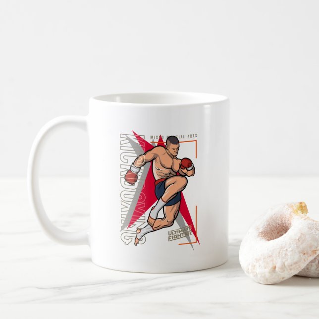 De Café Kickboxing | Caneca Clássica #11 (Com Donut)