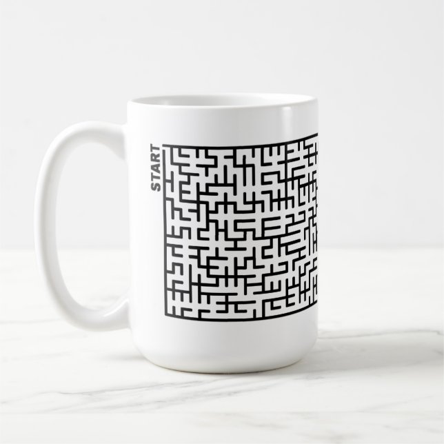 De Café Labirinto Em Uma Caneca Caneca Divertida (Esquerda)