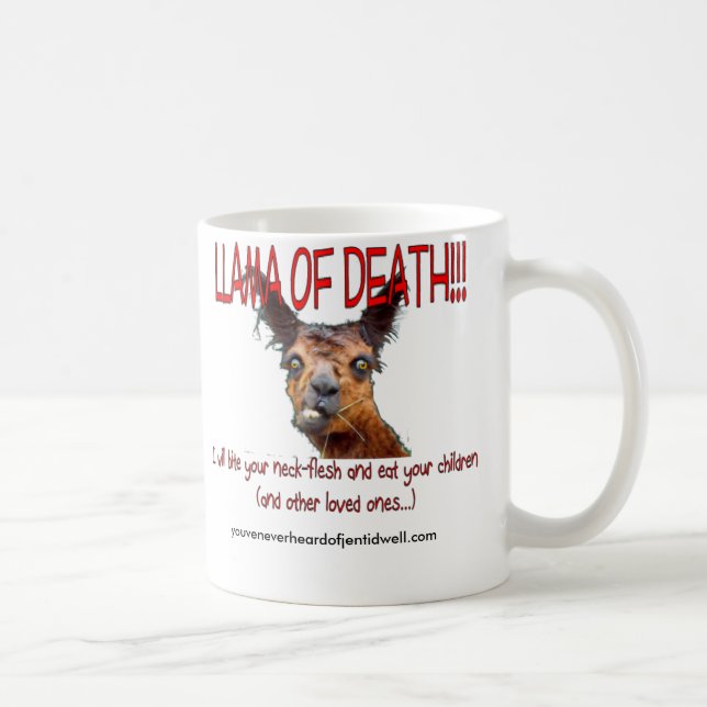 De Café Lama da morte! Caneca (Direita)