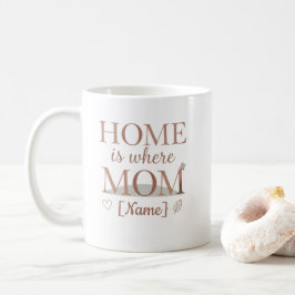 De Café Lar é Onde Está a Mamãe Caneca Personalizada