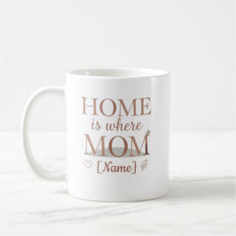 De Café Lar é Onde Está a Mamãe Caneca Personalizada