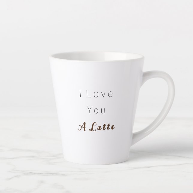 De Café Latte Amo-te uma caneca latta (Direita)
