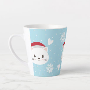 De Café Latte caneca Cat Christmas 