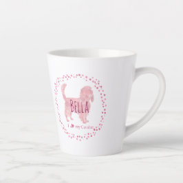 De Café Latte Caneca cavalier rosa pastel personalizada com foto