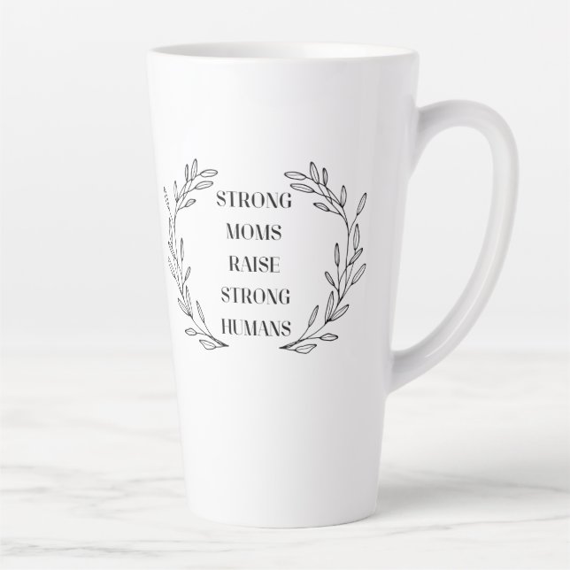 De Café Latte Caneca com Citação Inspiradora para Mãe (Direita)