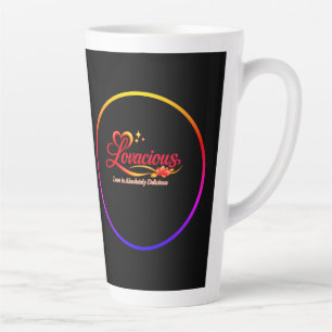 De Café Latte Caneca com Logo Lovacious - O Amor é Absolutamente