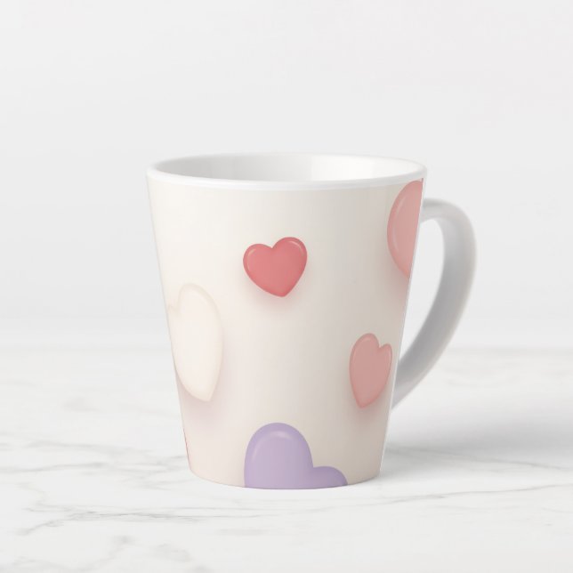 De Café Latte Caneca Coração a Coração (Ângulo direito)