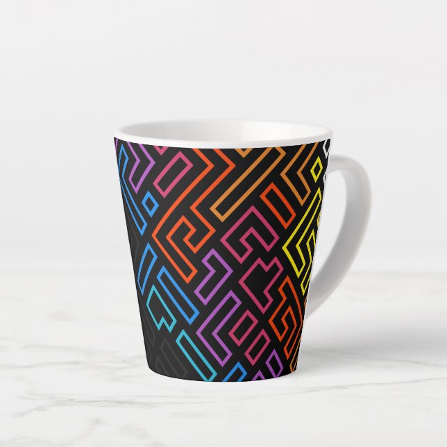 De Café Latte Caneca design gráfica colorida (Ângulo direito)