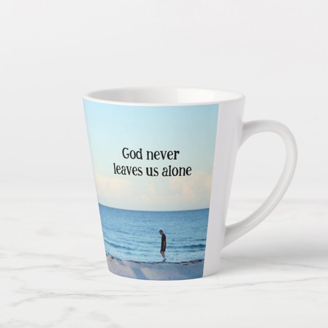 De Café Latte Caneca Deus Nunca Nos Deixa Sozinhos (Direita)