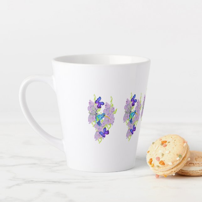 De Café Latte Caneca ; Dia com um Beija-Flor  (In Situ)