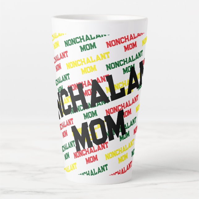 De Café Latte Caneca Divertida do Dia das Mães para Mãe Despreoc (Frente)
