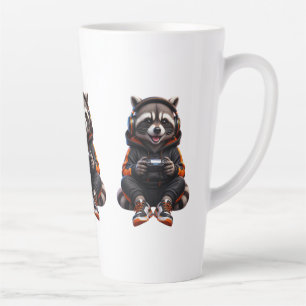 De Café Latte Caneca do Guaxinim na Academia em Modo Fera – Anim