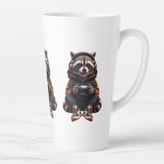 De Café Latte Caneca do Guaxinim na Academia em Modo Fera – Anim (Direita)