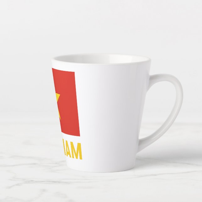 De Café Latte Caneca do Orgulho Vietnã - Sinalizador Vermelho co (Direita)