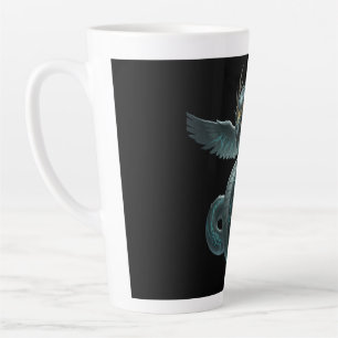 De Café Latte Caneca Dragão Místico – Fantasia Azul e Verde