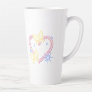 De Café Latte Caneca "Dreamy Butterfly Sparkle" com um des