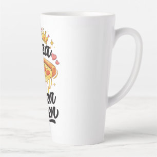 De Café Latte Caneca engraçada da Rainha da Pizza para Mulheres