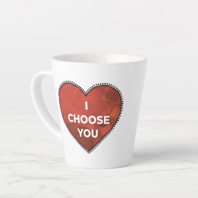 De Café Latte Caneca Eu Escolho Você (Ângulo esquerdo)