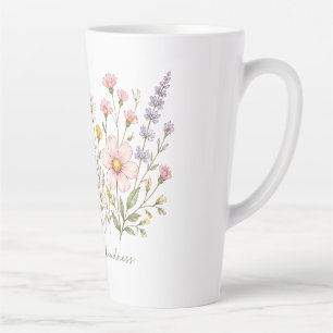 De Café Latte Caneca Floral Florescer Com Gentileza