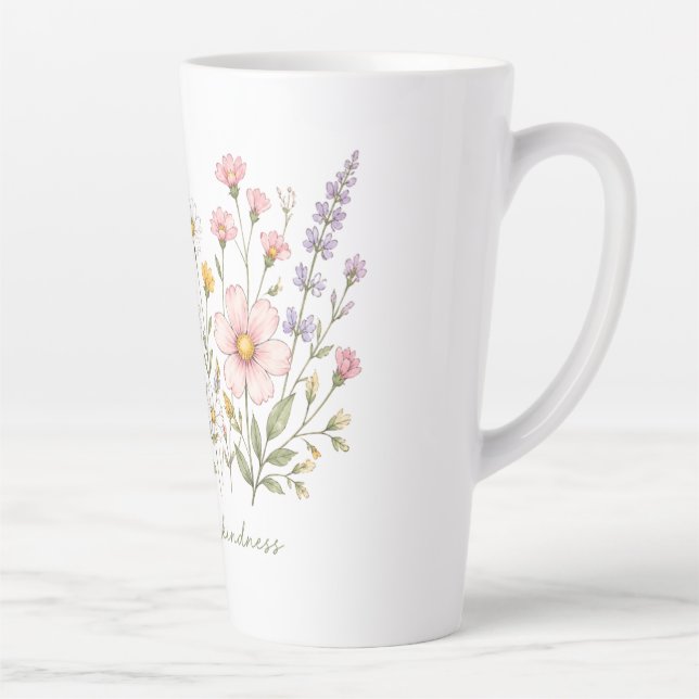 De Café Latte Caneca Floral Florescer Com Gentileza (Direita)