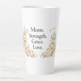 De Café Latte Caneca Força e Graça da Mamãe
