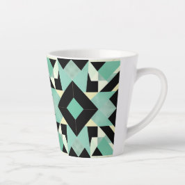 De Café Latte Caneca Geométrica Art Déco 340ml