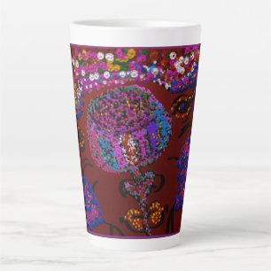 De Café Latte Caneca Grande Festa Floral da Fada