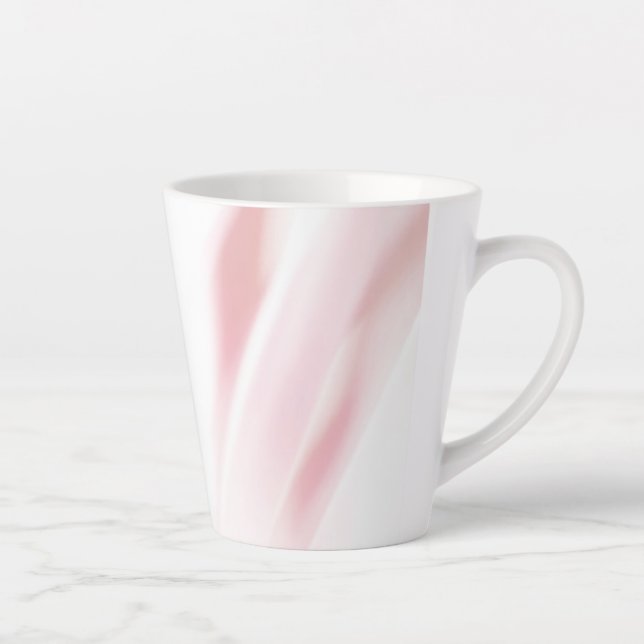 De Café Latte Caneca Latente Rosa Maciça Bruta (Direita)