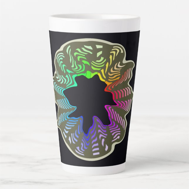 De Café Latte caneca latina-arco-íris (Frente)
