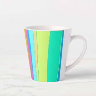 De Café Latte Caneca latina colorida, com revestimento vibrante