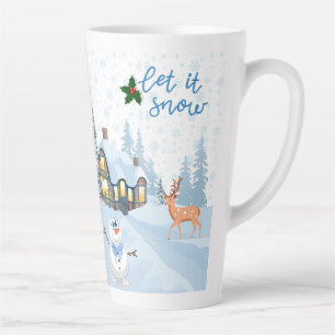 De Café Latte caneca latina estilo chrismast