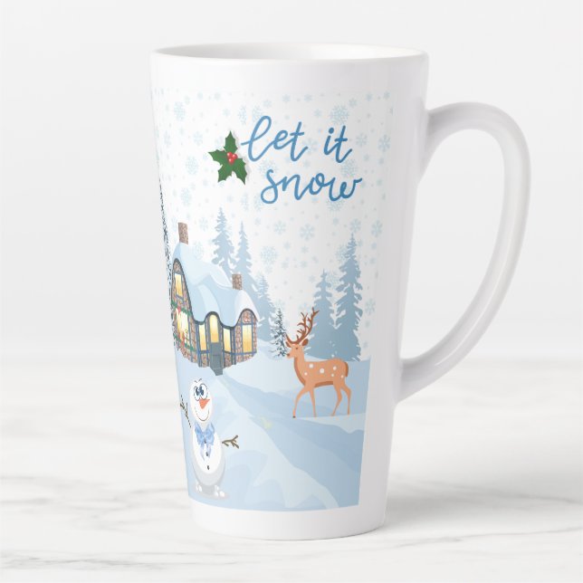 De Café Latte caneca latina estilo chrismast (Direita)