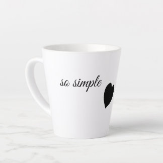 De Café Latte Caneca Minimalista Coração — Tão Simples