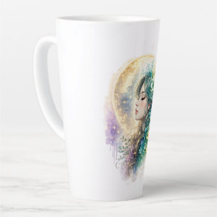 De Café Latte Caneca Mulher Floral Etérea Beija-flor