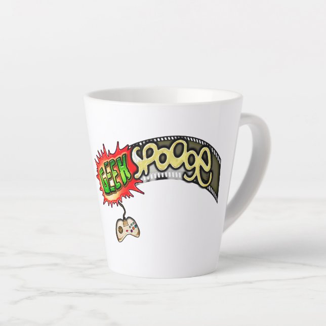 De Café Latte Caneca Oficial GeekSpooge (Ângulo direito)