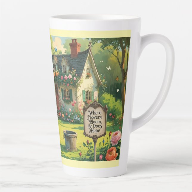 De Café Latte Caneca -Onde as Flores Desabrocham, Também Desabro (Direita)