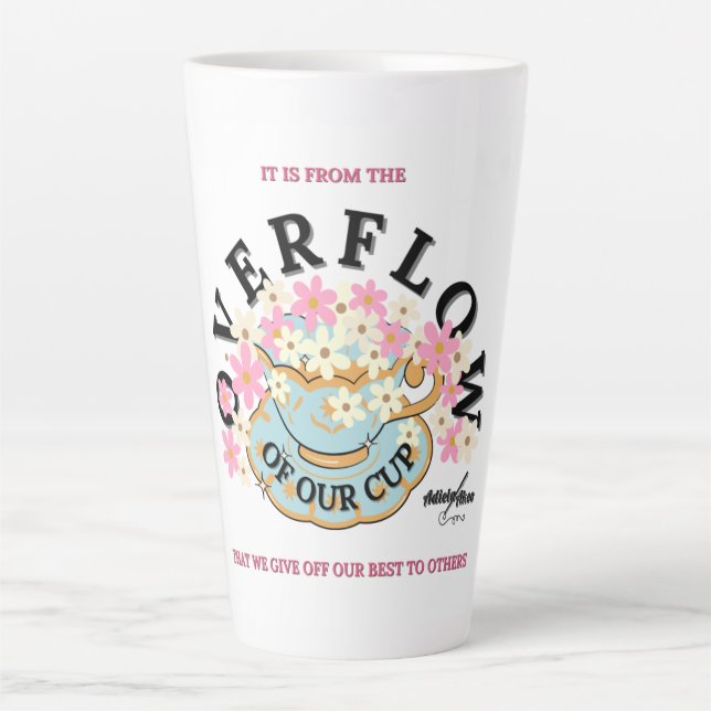 De Café Latte Caneca OVERFLOW Projetada por Adiela Akoo (Frente)