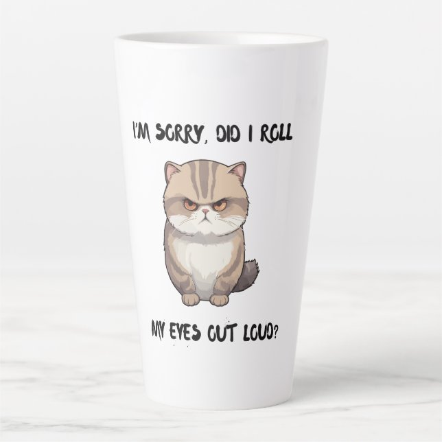 De Café Latte Caneca para senhoras, Desculpe, Será que eu Rolei  (Frente)
