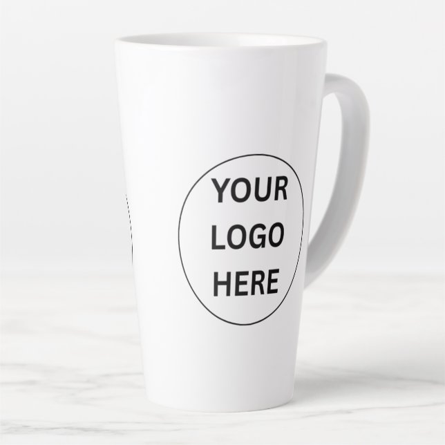 De Café Latte Caneca Personalizada com Seu Logotipo (Ângulo direito)