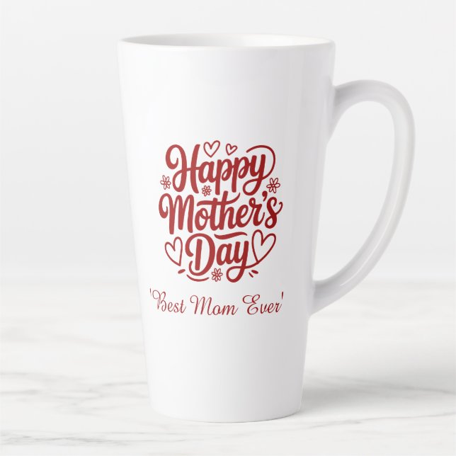 De Café Latte Caneca Personalizada Melhor Mãe do Mundo (Direita)
