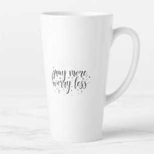 De Café Latte Caneca Reze Mais e Preocupe Menos