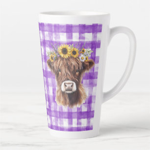 De Café Latte Caneca Roxa com Vaca (diário correspondente dispon