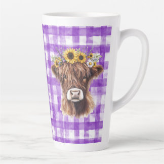 De Café Latte Caneca Roxa com Vaca (diário correspondente dispon