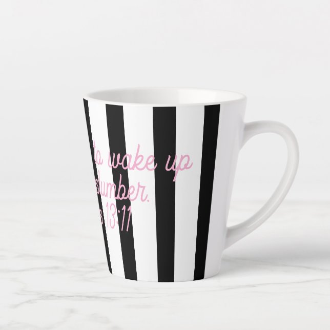 De Café Latte Caneca Slumber em rosa/preto/branco. (Direita)