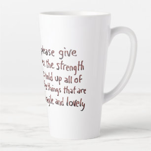 De Café Latte caneca Things Fragile and Lovely