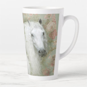 De Café Latte Cavalo Branco - Caneca Latente, Caneca, Copo